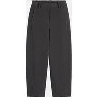 Wide Leg Trousers with Barrel Shape and 7/8th Length