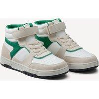 Kids High Top Trainers with Two Colours and Elasticated Laces