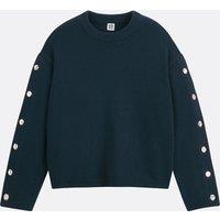 Knitted Wool Jumper with Crew Neck
