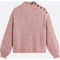 Buttoned High Neck Jumper
