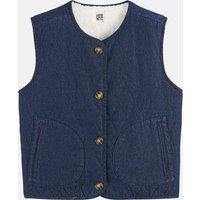 Reversible Cardigan in Quilted Denim