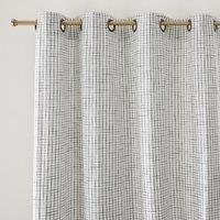 Acha Cotton Curtain with Check Pattern and Eyelets