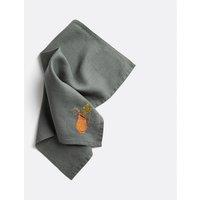 Set of 2 Lison Napkins in Embroidered Washed Linen