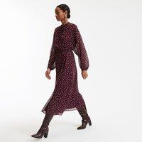 Polka Dot Maxi Wrapover Dress,