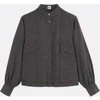 Lyocell/Cotton Shirt with High Neck