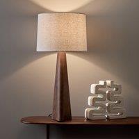 Nestwood Lamp in Walnut-Stained Oak and Linen