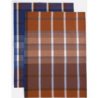 Set of 2 Selwyn Tea Towels in Yarn-Dyed Cotton