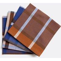 Set of 4 Selwyn Napkins in Checked Cotton