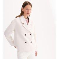 Short Oversize Wool Blend Jacket