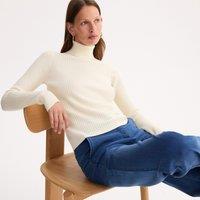 Turtleneck Jumper, in Fine Rib Knit