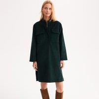 Mid-Length Shift Dress in Velour