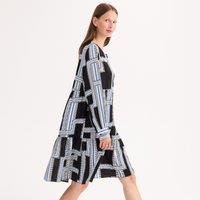 Graphic Print Flared Mini Dress