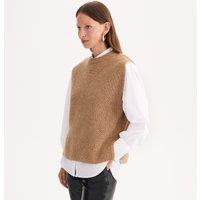 Wool and Alpaca Blend Sleeveless Jumper