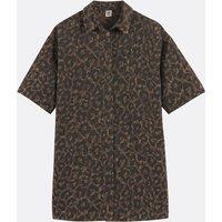 Signature Sara Loose-Fitting Short Jacquard Dress in Leopard Print