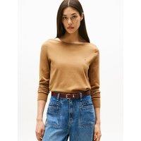 Boat-Neck Jumper with Long Sleeves