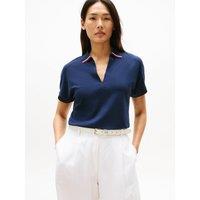 Short-Sleeved T-Shirt with Polo Collar