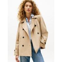 Water-Repellent Short Trench Coat