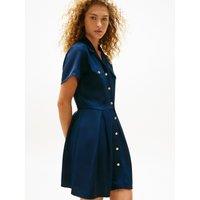 Short Sleeve Buttoned Dress