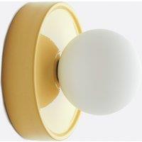 Holi Round Wall Light in Ceramic and Opaline Glass