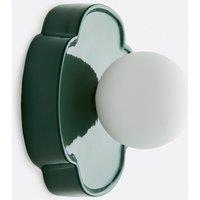 Holi Flower Wall Light in Ceramic and Opaline Glass