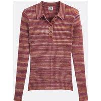 Button-Down Polo Shirt in A Fine Rib Knit