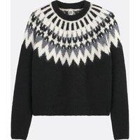 Jacquard Chunky Knit Jumper with Crew Neck