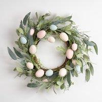 40cm Easter Egg Wreath in Pastels