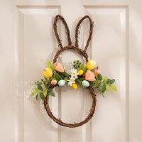 54cm Tulip Bunny Shaped Wreath