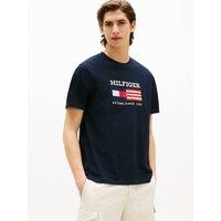 Short Sleeve T-Shirt with Flag Box Logo