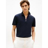 Regular Polo Shirt with Zip-Up Collar