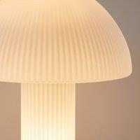 Loulou Mini Mushroom Lamp in Striated Opaline Glass