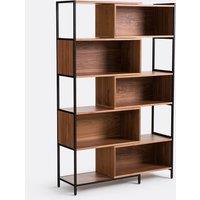 Volga Walnut-Veneered Modular Shelving Unit
