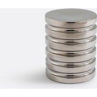 Kerros Side Table in Chrome-Plated Ceramic