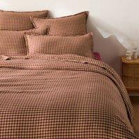 Aclie Bordeaux Duvet Cover in Washed Linen