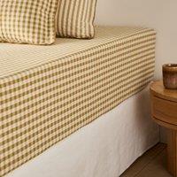 Cottage Absinthe Seersucker Cotton 30cm Fitted Sheet