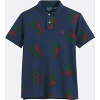 Printed Polo Shirt with Short Sleeves