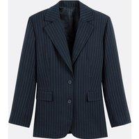 Long Oversize Pinstripe Blazer