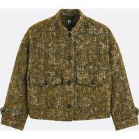 Short Loose-Fitting Jacket with Button Fastening