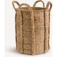 Tima High Round Basket in Water Hyacinth with 4 Handles