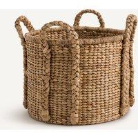 Tima Round Basket in Water Hyacinth with 4 Handles