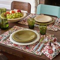 Set of 4 Kali Napkins in Printed Washed Cotton