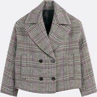 Mid-Length Winter Pea Coat with Button Fastening