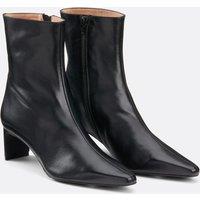 Leather Ankle Boots with Slim Heel