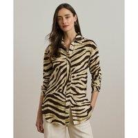 Printed Linen Shirt with Long Sleeves