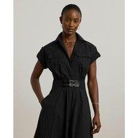 Mertice Belted Midi Dress with Short Sleeves
