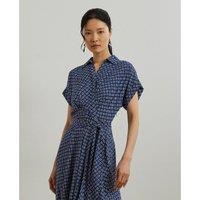 Fratillio Belted Flowing Dress with Short Sleeves