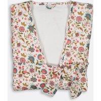 Shirley Kimono Bathrobe in Cotton Muslin and Lined with Towelling