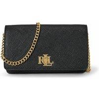 Leather Clutch Bag with Chain Shoulder Strap