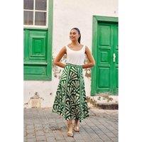 Jenna Printed Full Midi Skirt