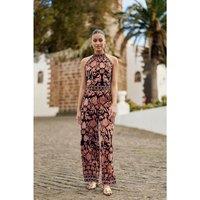 Laure Printed Sleeveless Jumpsuit